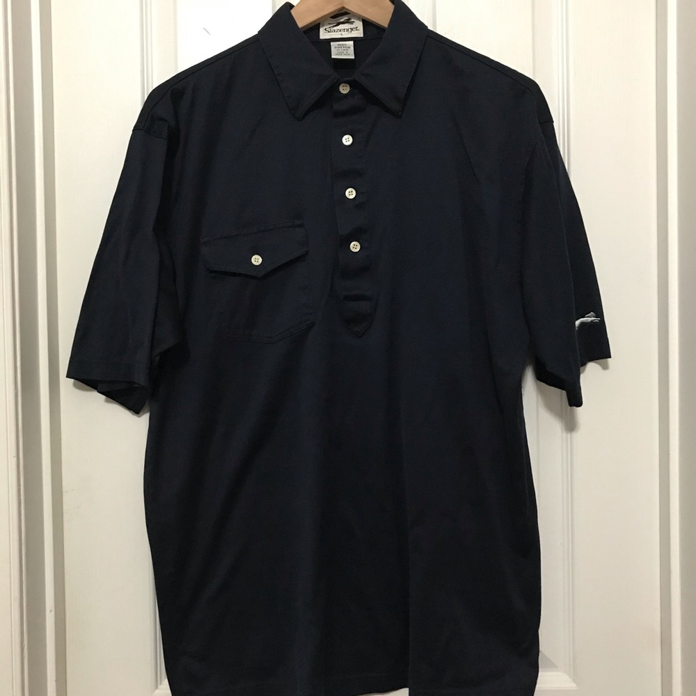 Slazenger polo shirt with pocket wear  on collar L